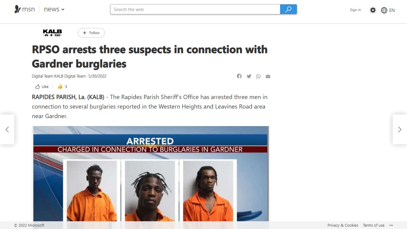 RPSO arrests three suspects in connection with Gardner burglaries - MSN